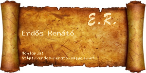 Erdős Renátó névjegykártya